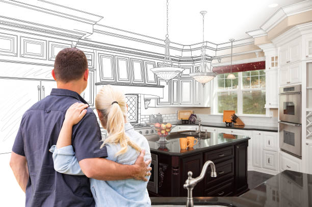 Custom kitchen cabinets installed in a Aldie home